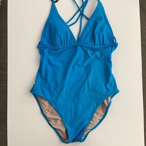 Blue One Piece Swimsuit